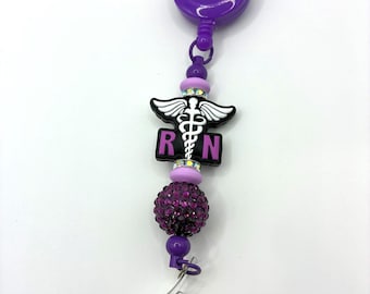 Purple RN Badge Reel