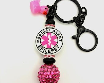 Epilepsy Medical Alert Keychain