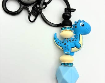 Blue Dino Keychain