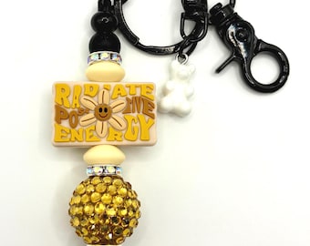Radiate Positive Energy (Mental Health Awareness Keychain)