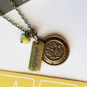 US Army Necklace, US Army Soldier Necklace 18&quot; or 24&quot;