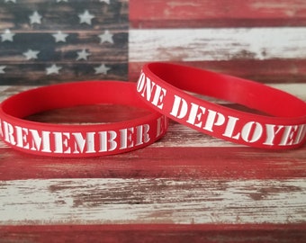 NEW!  Remember Everyone Deployed Silicone Bracelet, R.E.D Friday