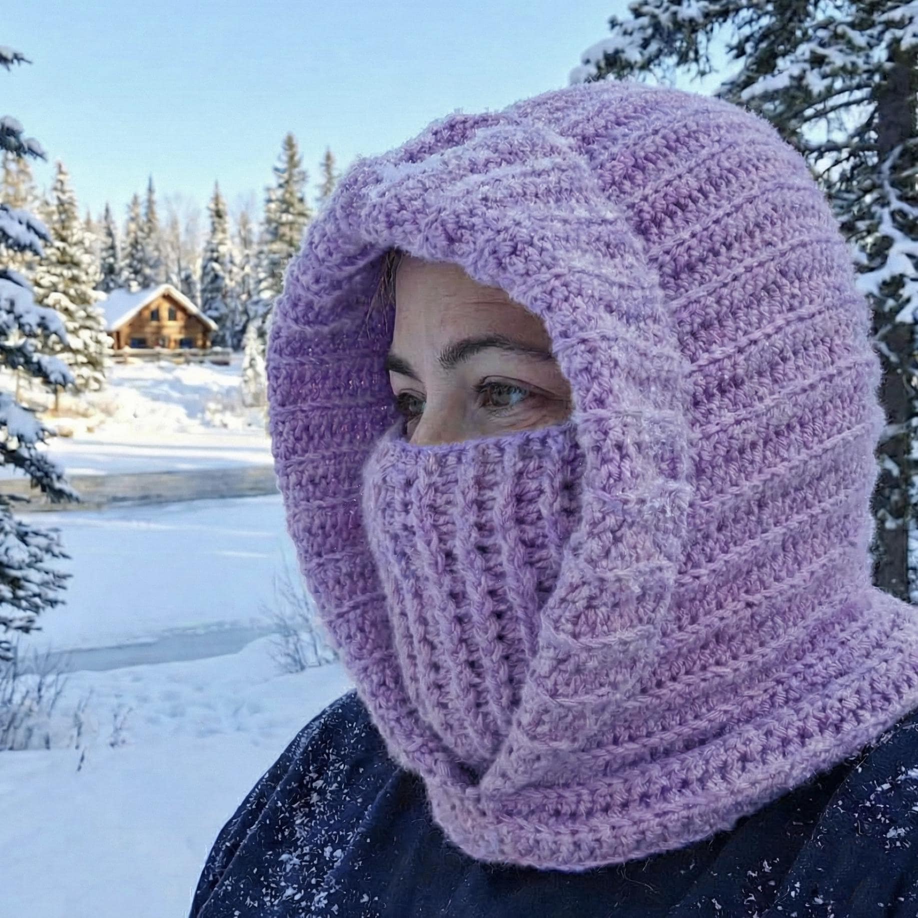 40 Turtleneck Crochet Patterns for Cozy Layers, Modern Pullovers, and Textured Necklines 29 Crochet Balaclava Turtleneck Hoodie