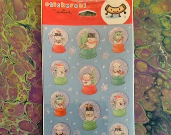 Christmas Stickers - Glitter Snowglobes 2 sheets, by Stickeroni Hallmark