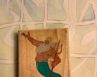 Rubber Stampede, King Triton, Little Mermaid, Rubber Stamp