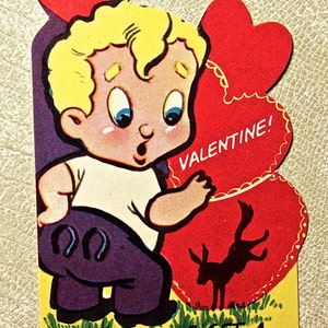 Vintage Boy and Horse Valentine