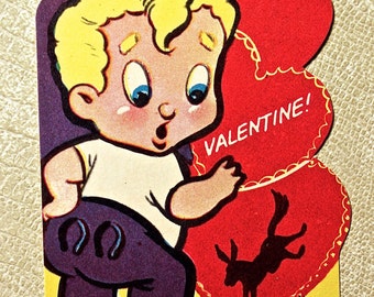 Vintage Boy and Horse Valentine
