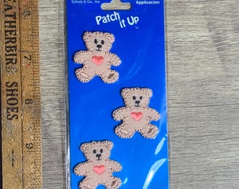Vintage Aplique Parche Destash 1990's 3 Osos en paquete HIrschberg Schutz & Co.