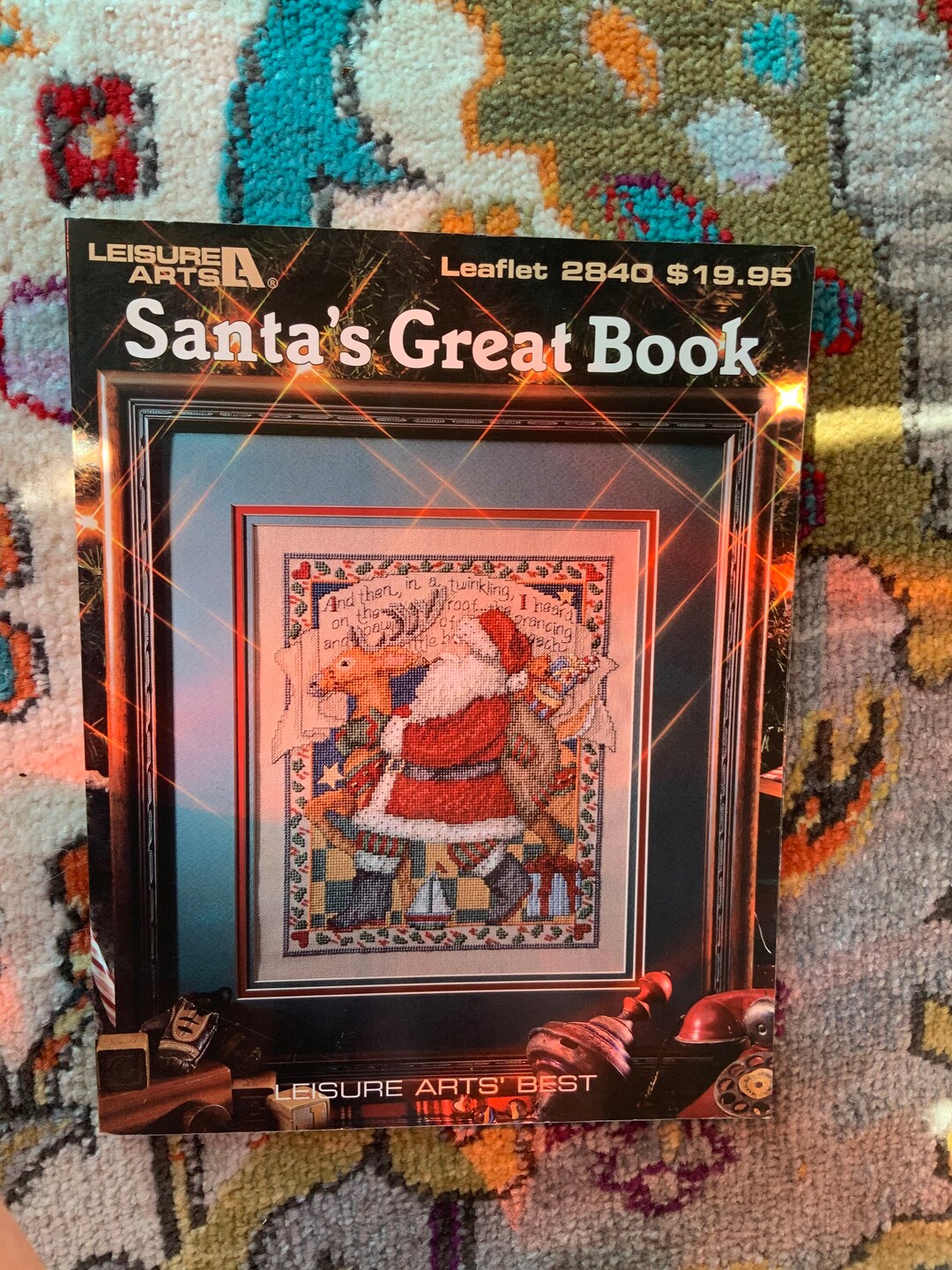 Santas Great Book Leisure Arts Crossstitch Patterns 1996 Etsy