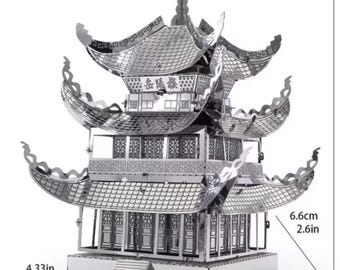 3D Metal Yue Yang Tower Puzzle DIY Assembly Model Kit