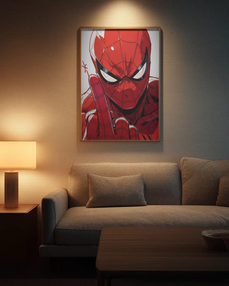 Spider-Man Marvel Poster - Aesthetic Peter Parker Wall Art, Cinematic Web-Slinger Print, Modern Superhero Cinema Decor image 2
