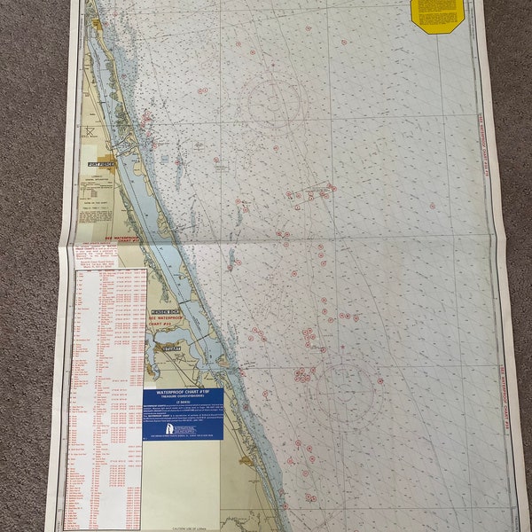 Nautical Map Chart, Stuart Florida - Etsy