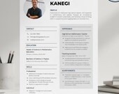Teacher Resume Template Canva | High School Teacher CV | Educator Resume Cover Letter | ATS Friendly | Instant Download