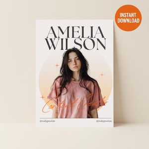 Speaker Media Kit Template Canva | Keynote Speaker One Sheet | Press Kit EPK Editable | Instant Download