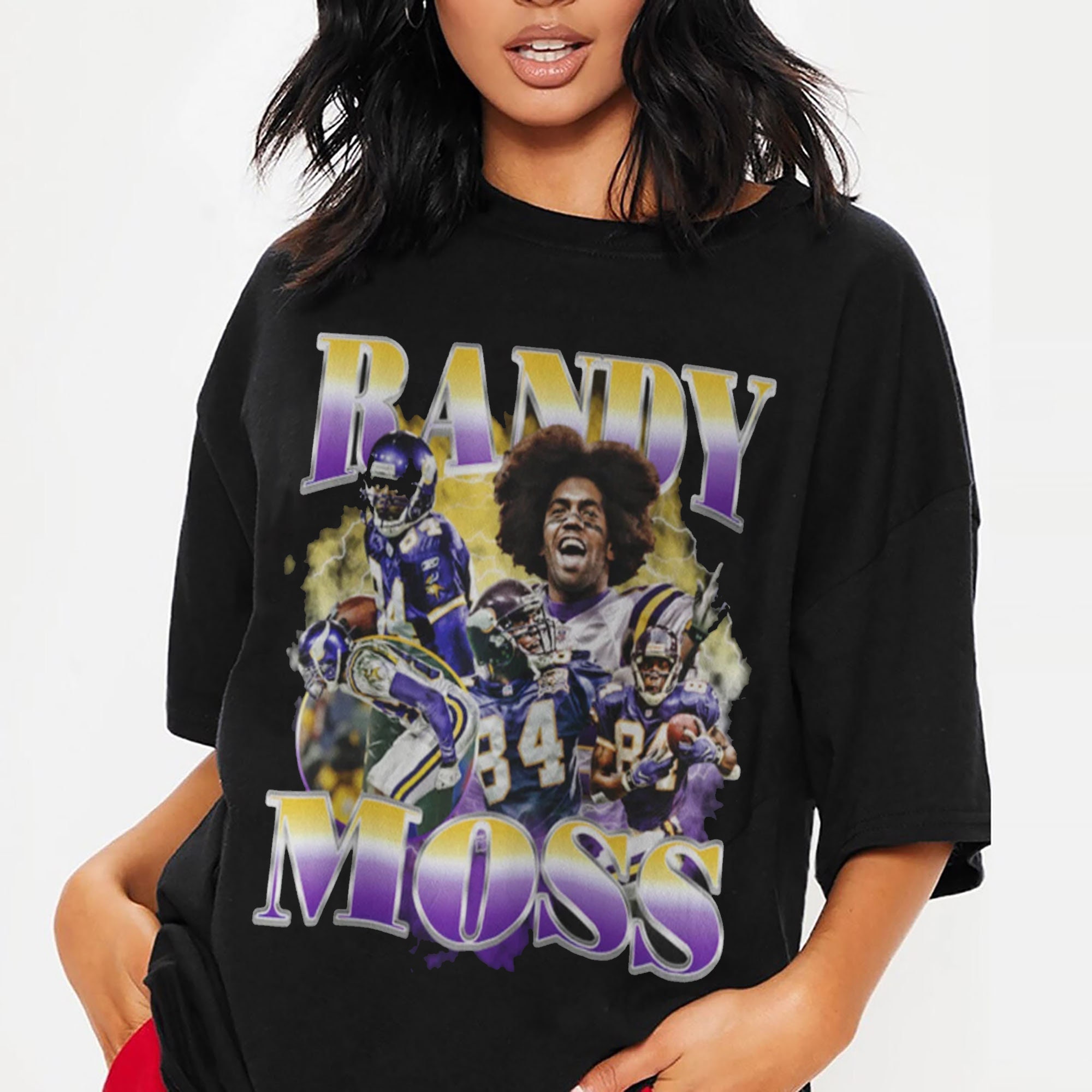 Randy Moss Shirt, Vintage Randy Moss 90s Style Rap Shirt