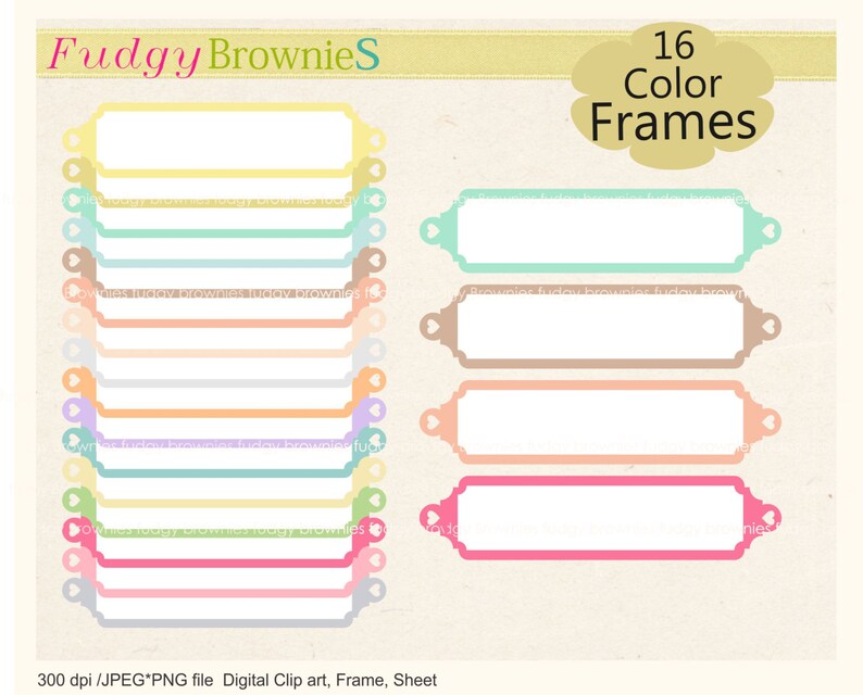 On Sale Frame Clip Art Frames Clipart Banner Clipart Long Etsy