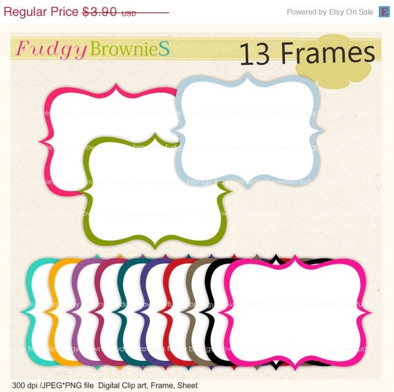 On Digital Frame Square Label Bright Colour Sbooking Frames Tag Supply Green Hot Pink Black A 66 Instant D