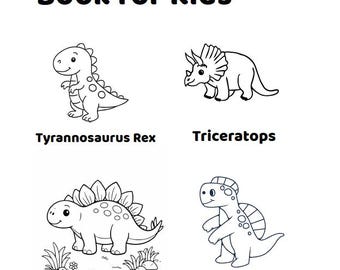 Dinosaur Coloring Book for Kids Ages 3-7