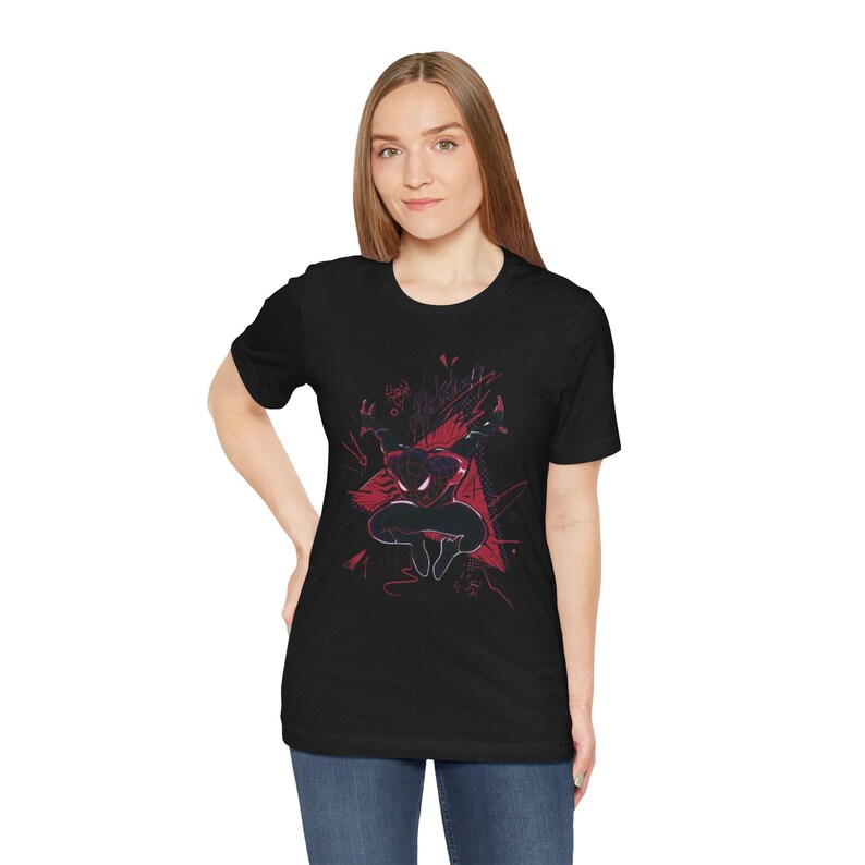 Spider Graffiti Shirt Urban Streetwear Tee Alternative Graphic T Shirt Edgy Art Gift Unisex Casual Top image 15
