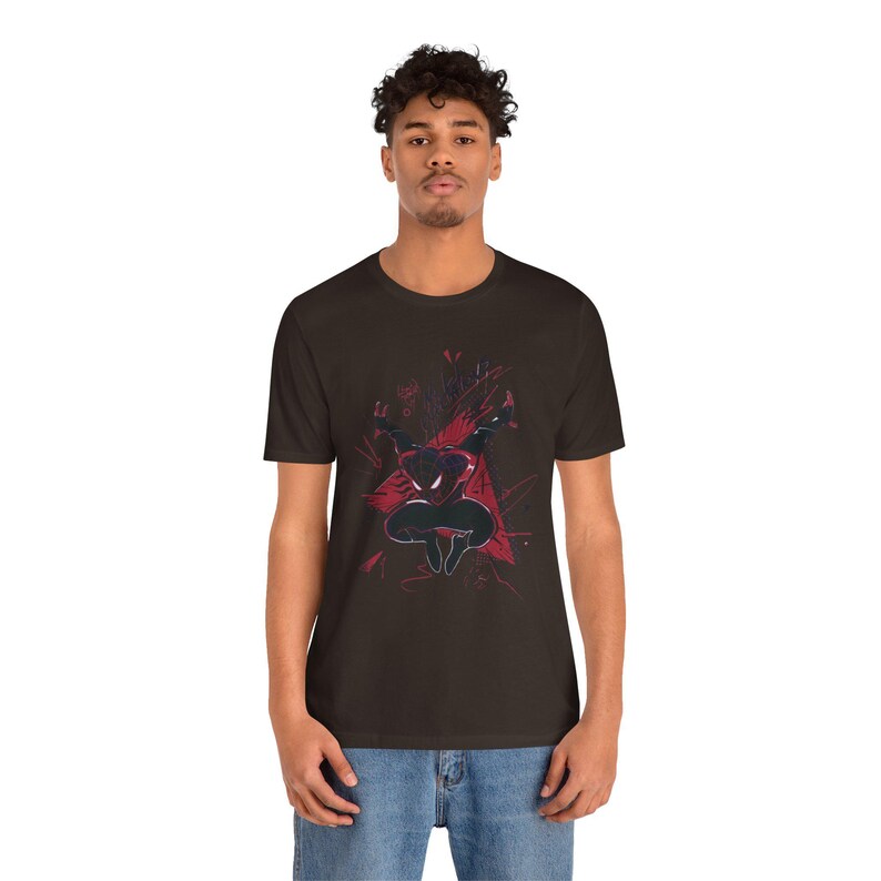 Spider Graffiti Shirt Urban Streetwear Tee Alternative Graphic T Shirt Edgy Art Gift Unisex Casual Top image 13
