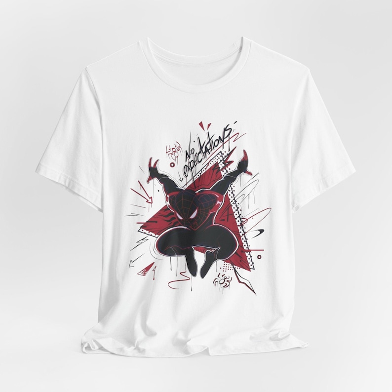 Spider Graffiti Shirt Urban Streetwear Tee Alternative Graphic T Shirt Edgy Art Gift Unisex Casual Top image 4