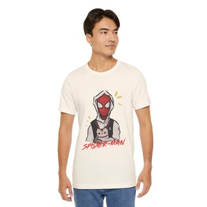 Spider hero cat tshirt, comic inspired graphic tee, comic style tshirt, vintage streetwear style, spiderman graphic tee image 18