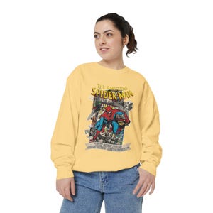 Vintage Spider-Man Sweatshirt, Retro Comic Book Graphic Hoodie, Superhero Fan Gift, 90s Comic Style Crewneck, Peter Parker Apparel image 16