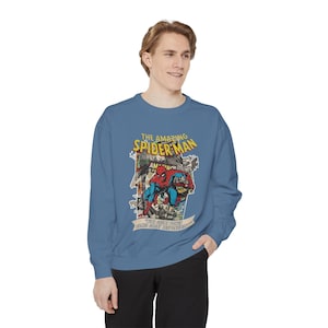 Vintage Spider-Man Sweatshirt, Retro Comic Book Graphic Hoodie, Superhero Fan Gift, 90s Comic Style Crewneck, Peter Parker Apparel image 14