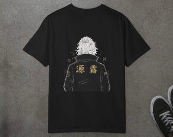 Koszulka z grafiką w miejskim stylu anime – minimalistyczny japoński design