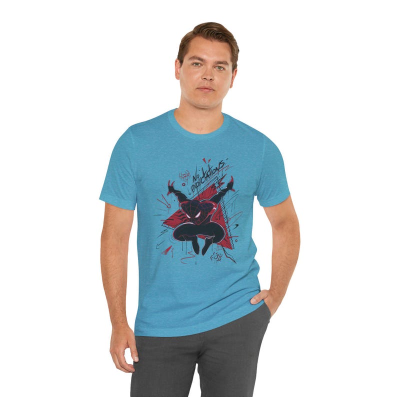 Spider Graffiti Shirt Urban Streetwear Tee Alternative Graphic T Shirt Edgy Art Gift Unisex Casual Top image 16