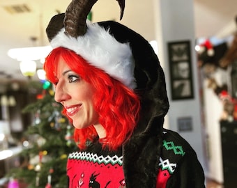 Krampus Hut mit Hörnern