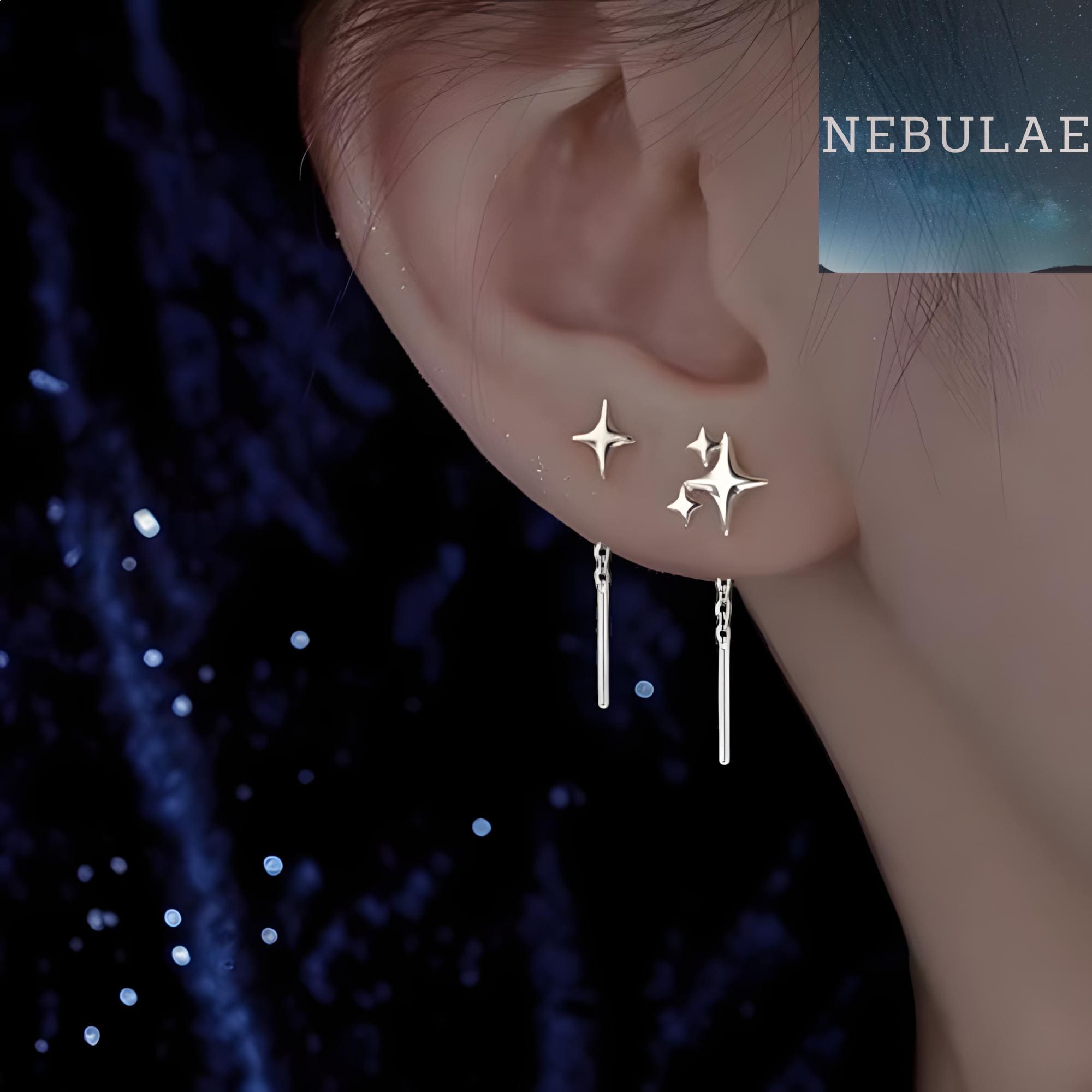 Orecchini Luna Nera Eleganti - Gioielli Celestiali Gotici In Lega, Regalo Per Donne Halloween Natale - 2