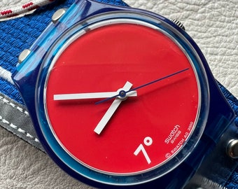 Vintage Swatch watch 7 degree watch circa 2000 - works!