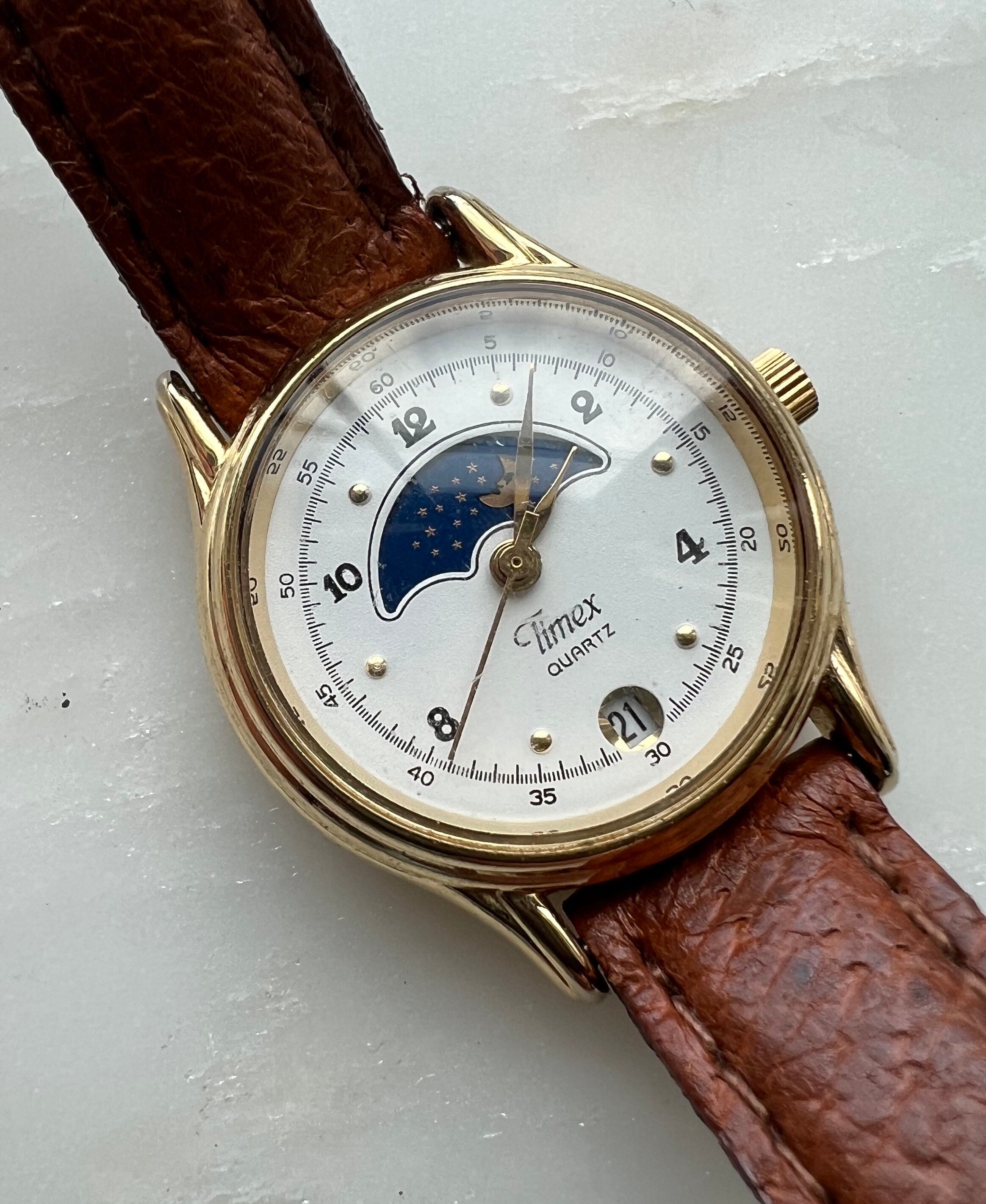 Timex moon phase watch ladies sale