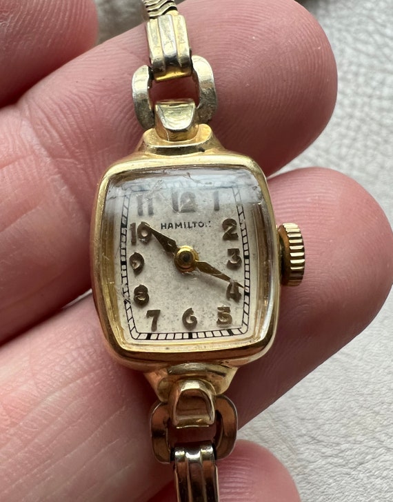 Vintage Hamilton windup watch - 14k gold filled - 