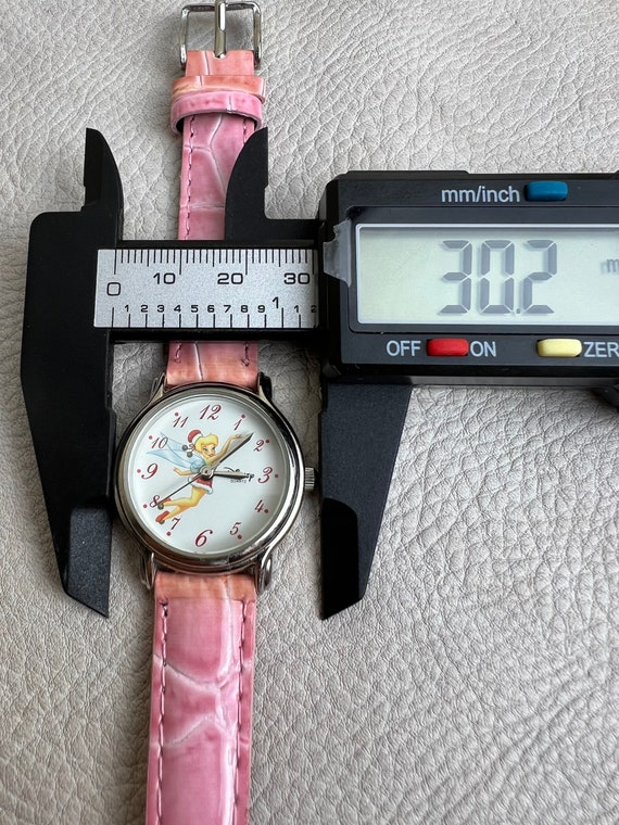 Disney Tinkerbell Quartz Watch Santa Elf Outfit Ladies Size Pink Leather Band Works Etsy UK
