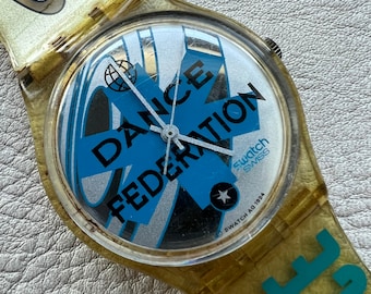 Vintage Swatch watch dance federation 1994 - works!