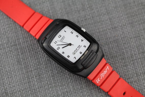 casio flip top watch