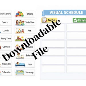 Schede di attività per l'autismo ABA / Programma visivo per la scuola materna (stampabili)