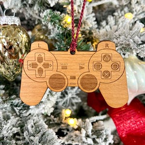 PlayStation PS2 Dual Shock Controller Ornament - Personalization Available - Add Gift Card Holder