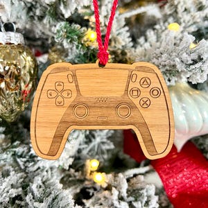 PlayStation PS5 Controller Christmas Tree Ornament - Personalization Available - Add Gift Card Holder