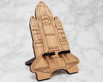 Space Shuttle Phone Stand - Smart Phone Docking Station - Works for all Phones - NASA Astronaut