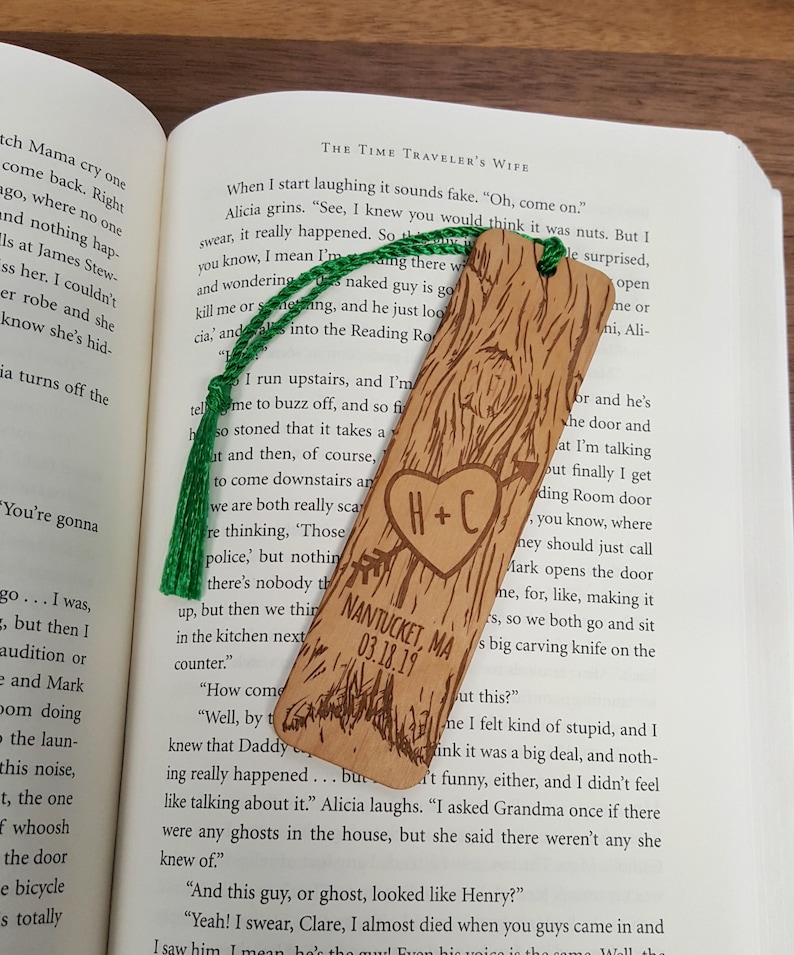 Wedding Favor Bookmarks Custom Engraved Wood Rustic Etsy