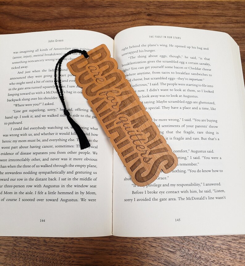 Wood Bookmark Bookmarks are for Quitters Laser Engraved Etsy