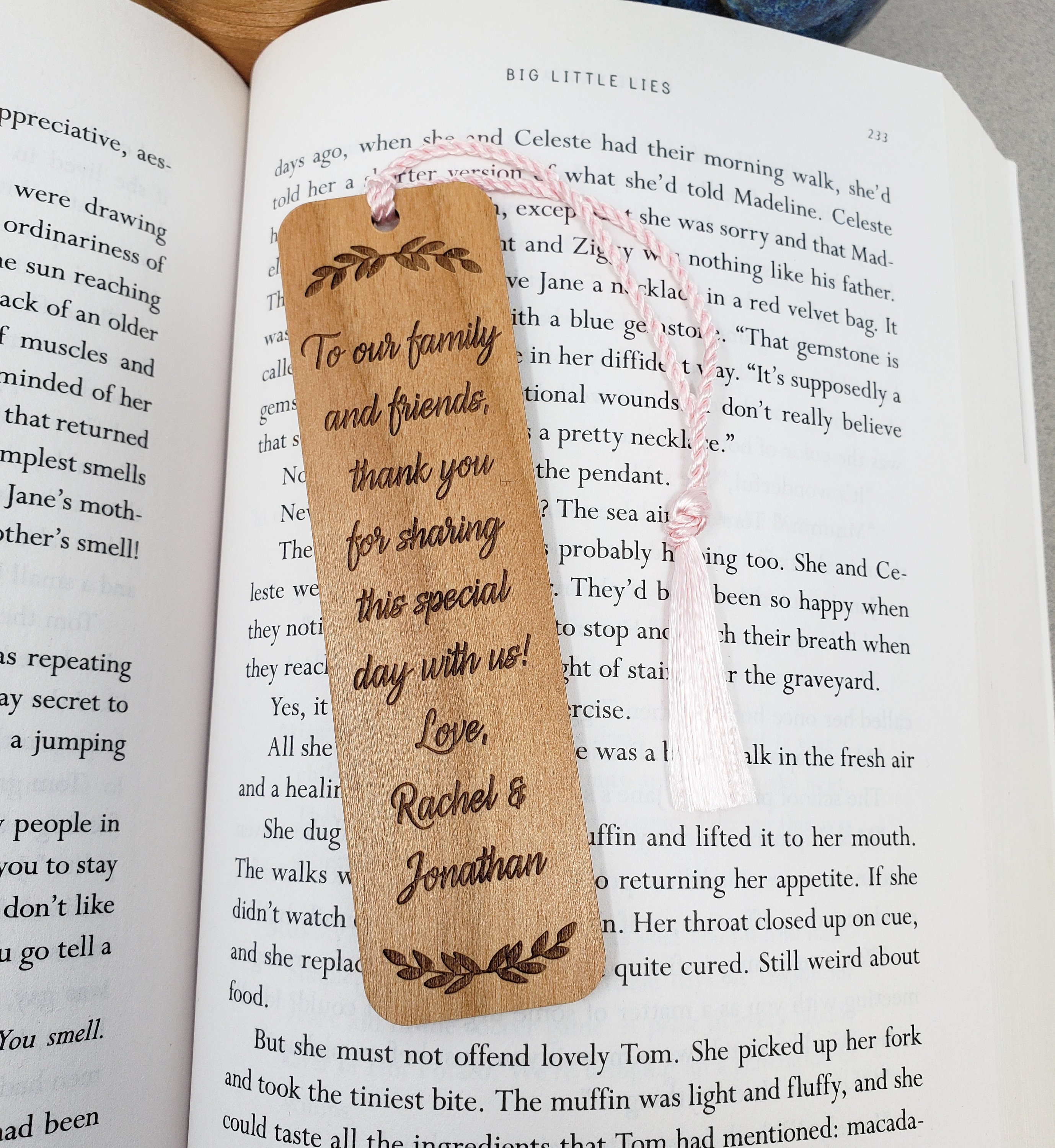 Wedding Favor Bookmarks Custom Quote Alder Wood Custom | Etsy