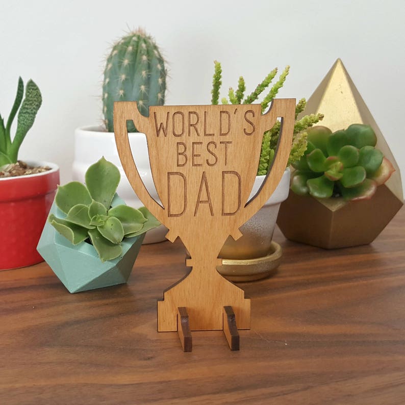 World's Best Dad Desktop Trophy.