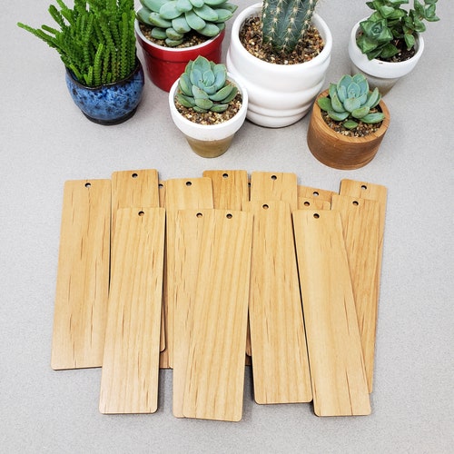 Bulk Blank Bookmarks Sold Individually Laser Cut Maple Etsy