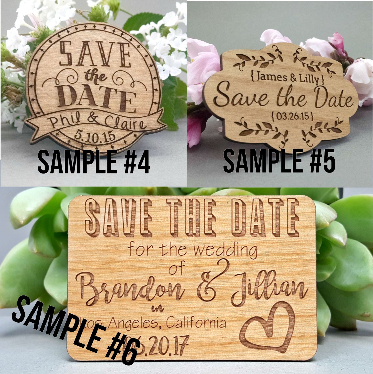 SAMPLE Wedding Save The Date Magnets Custom Engraved Wood Etsy sample-wedding-save-the-date-magnets-custom-engraved-wood-etsy