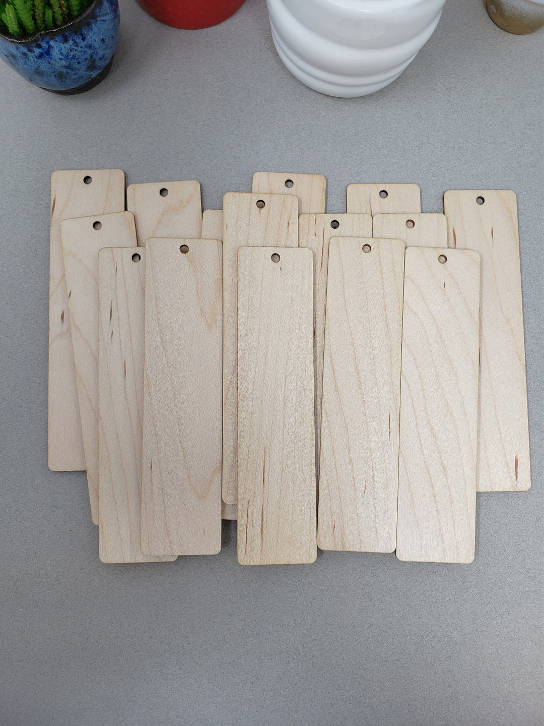 Bulk Blank Bookmarks Sold Individually laser Cut Maple Wood With