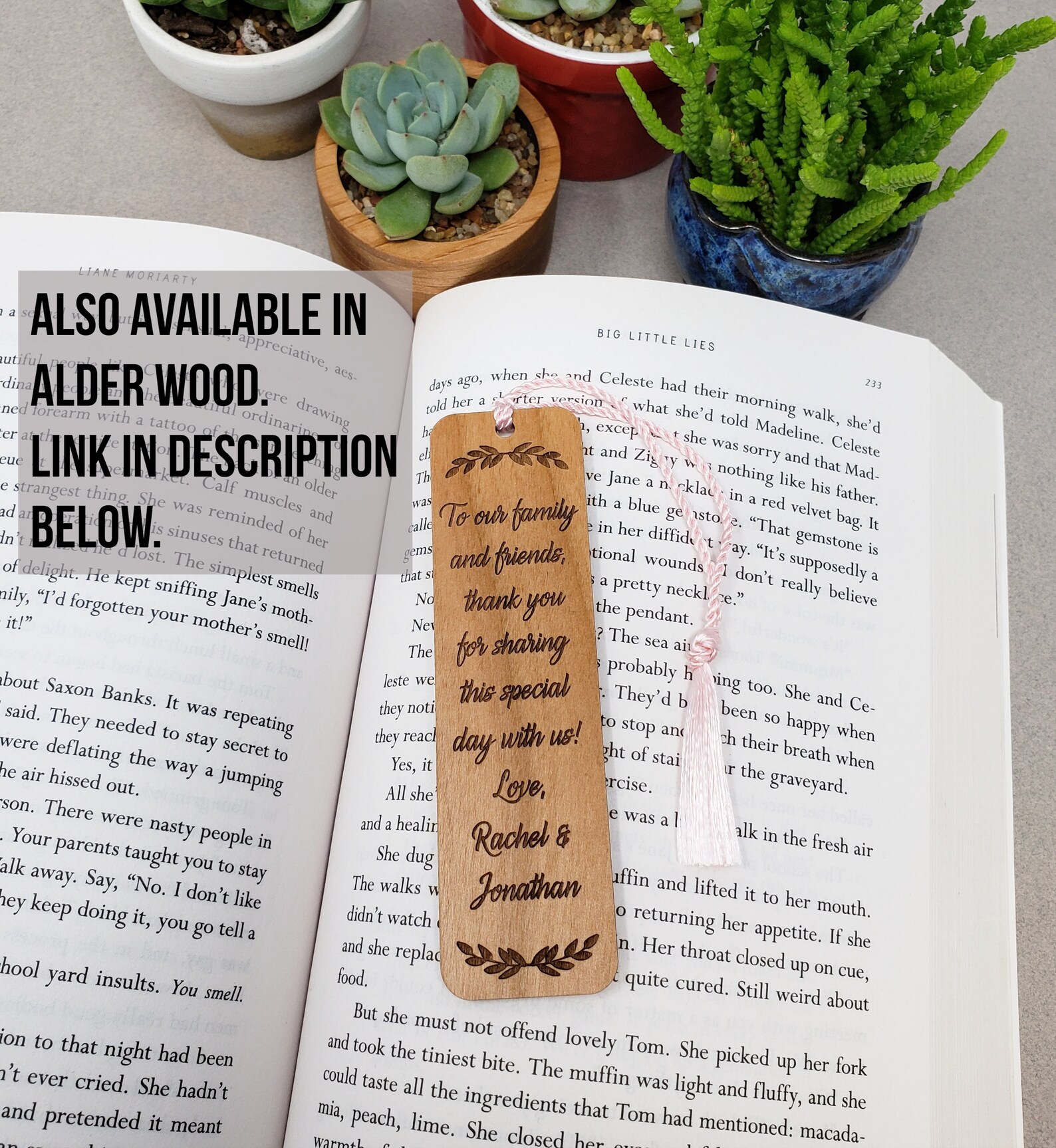 Wedding Favor Bookmarks Custom Quote Maple Wood Custom | Etsy